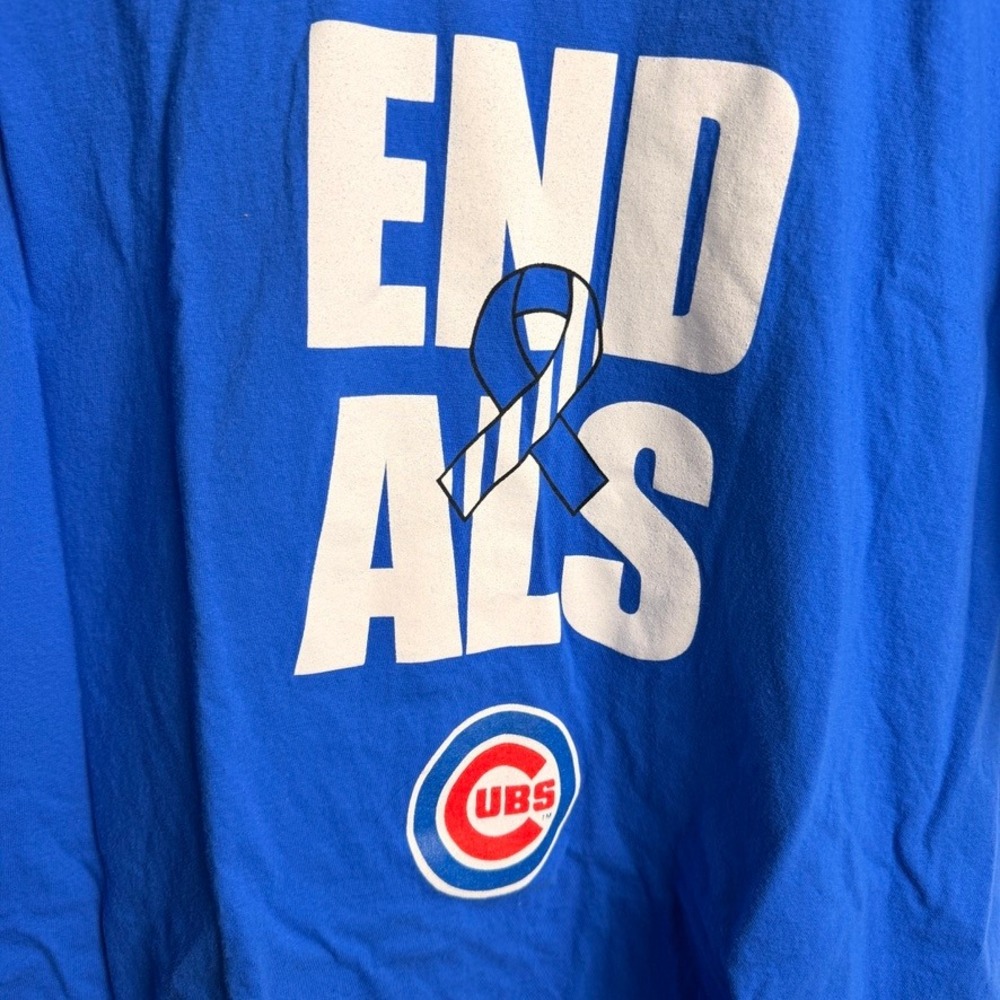 Chicago Cubs End ALS T-Shirt XL Blue Graphic Sloan MLB Baseball Tee Gameday - Picture 2 of 6